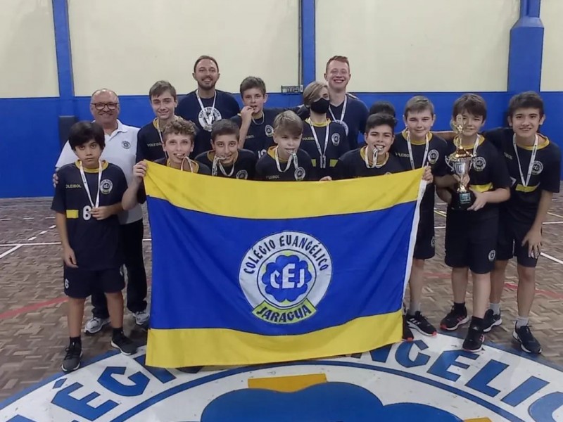 Voleibol masculino do CEJ é vice campeão do 16º Troféu Murillo Barreto de Azevedo - JESC 12 A 14 Anos.