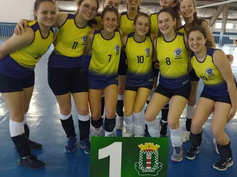 Voleibol feminino do CEJ é campeão da seletiva do JESC 12 a 14 anos