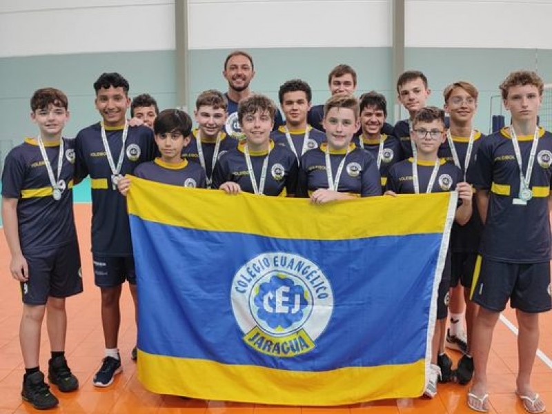 Voleibol masculino do CEJ conquistou o 2° lugar no JESC de 12 a 14 anos