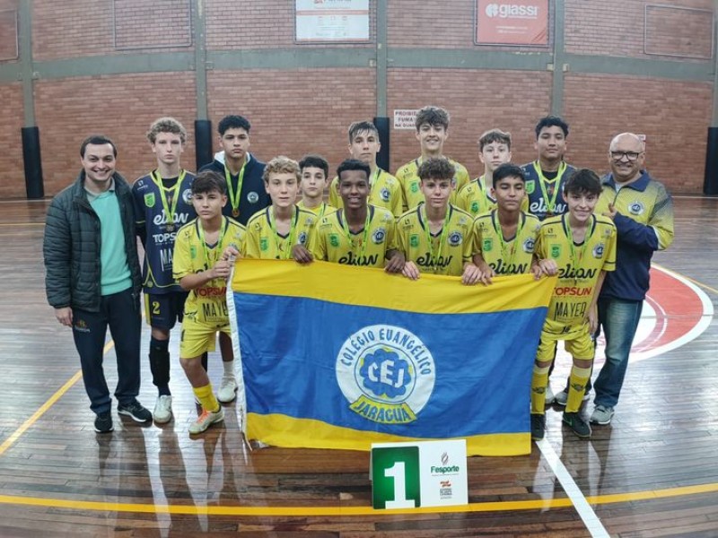 Futsal Masculino do CEJ é campeão do JESC de 12 a 14 anos fase micro regional