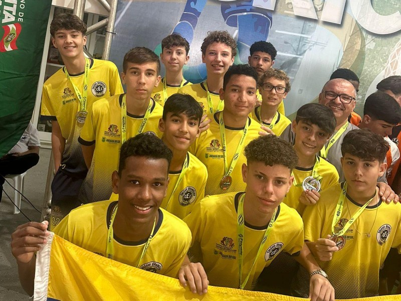 Futsal masculino é vice campeão do JESC de 12 a 14 anos